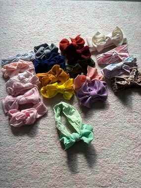 Kids Bow & Knot Headband Set - Pastel & Bright Colors
